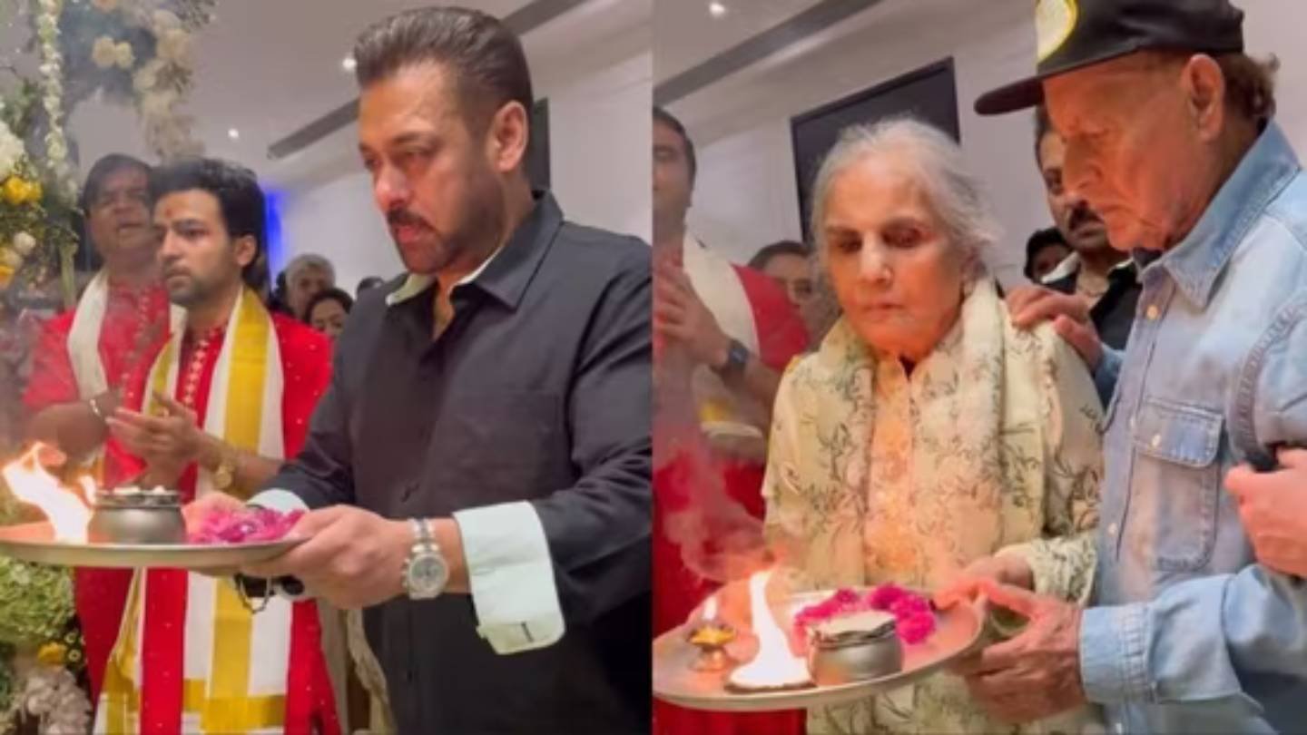 Salman Khan Joins Family for Ganesh Chaturthi Aarti at Arpita Khan’s Home