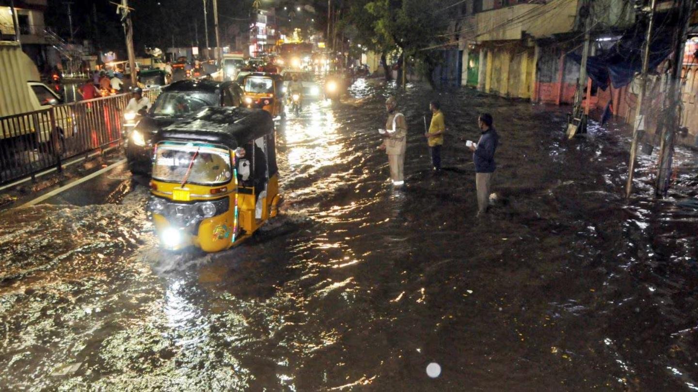 Rain Disrupts Hyderabad: Waterlogging, Traffic Jams, and Power Outages