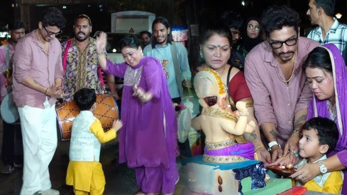 Bharti Singh and Harsh Limbachiyaa Celebrate Ganesh Chaturthi With Son Gola