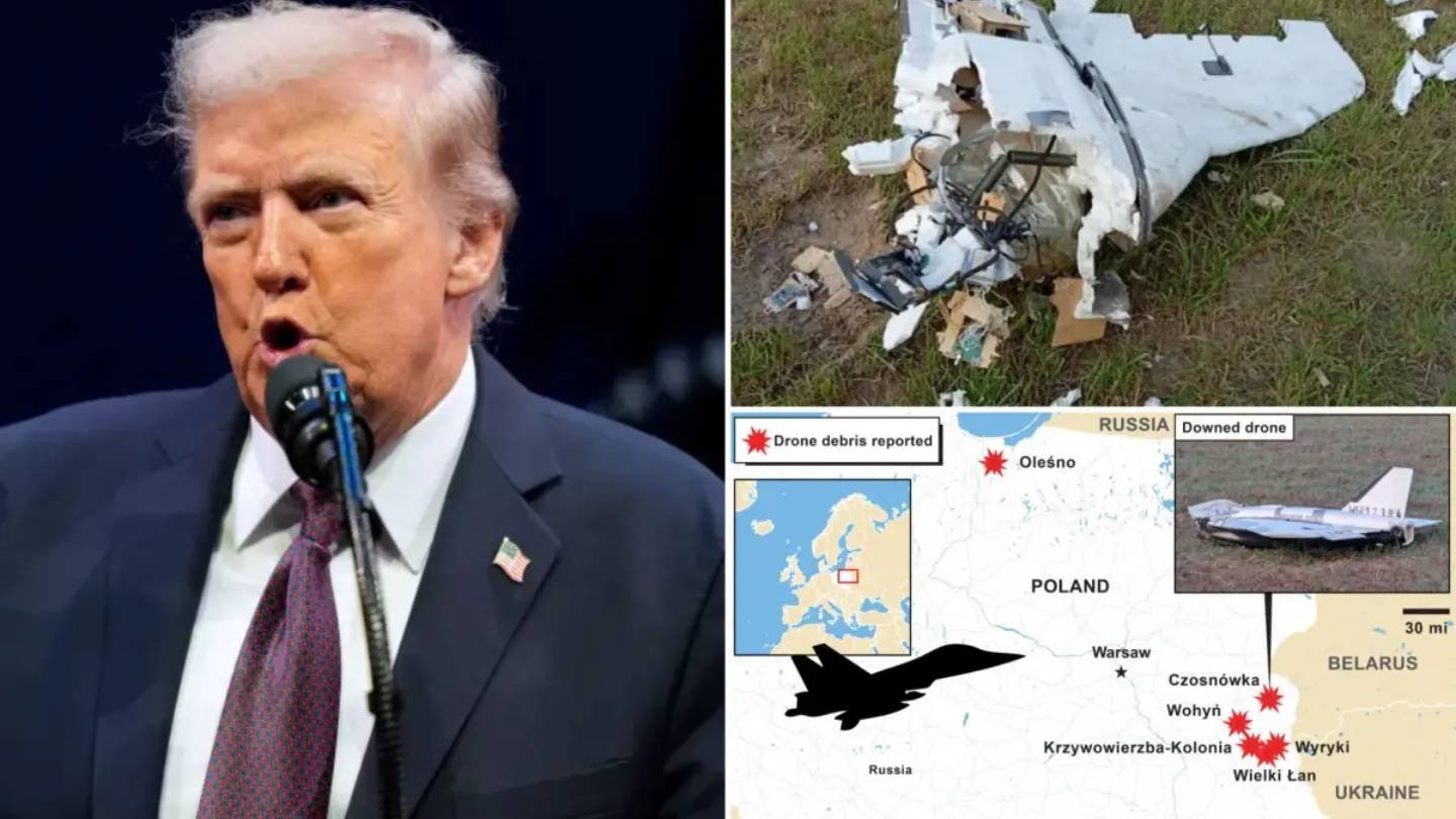 Trump Comments on Russian Drone Incursions Into Poland: ‘Here We Go!’