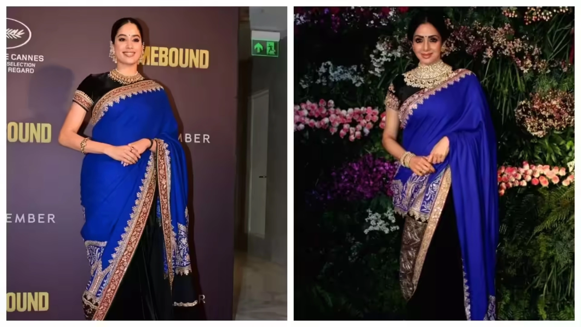 Janhvi Kapoor honors Sridevi in saree from Sharma-Kohli wedding