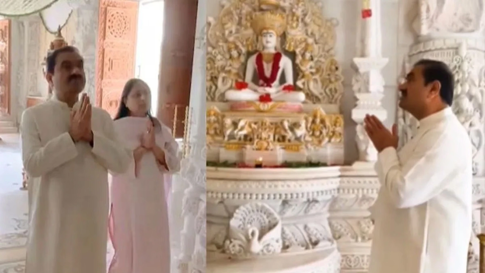 Adani and Wife Pray at Jain Temple After Hindenburg Report