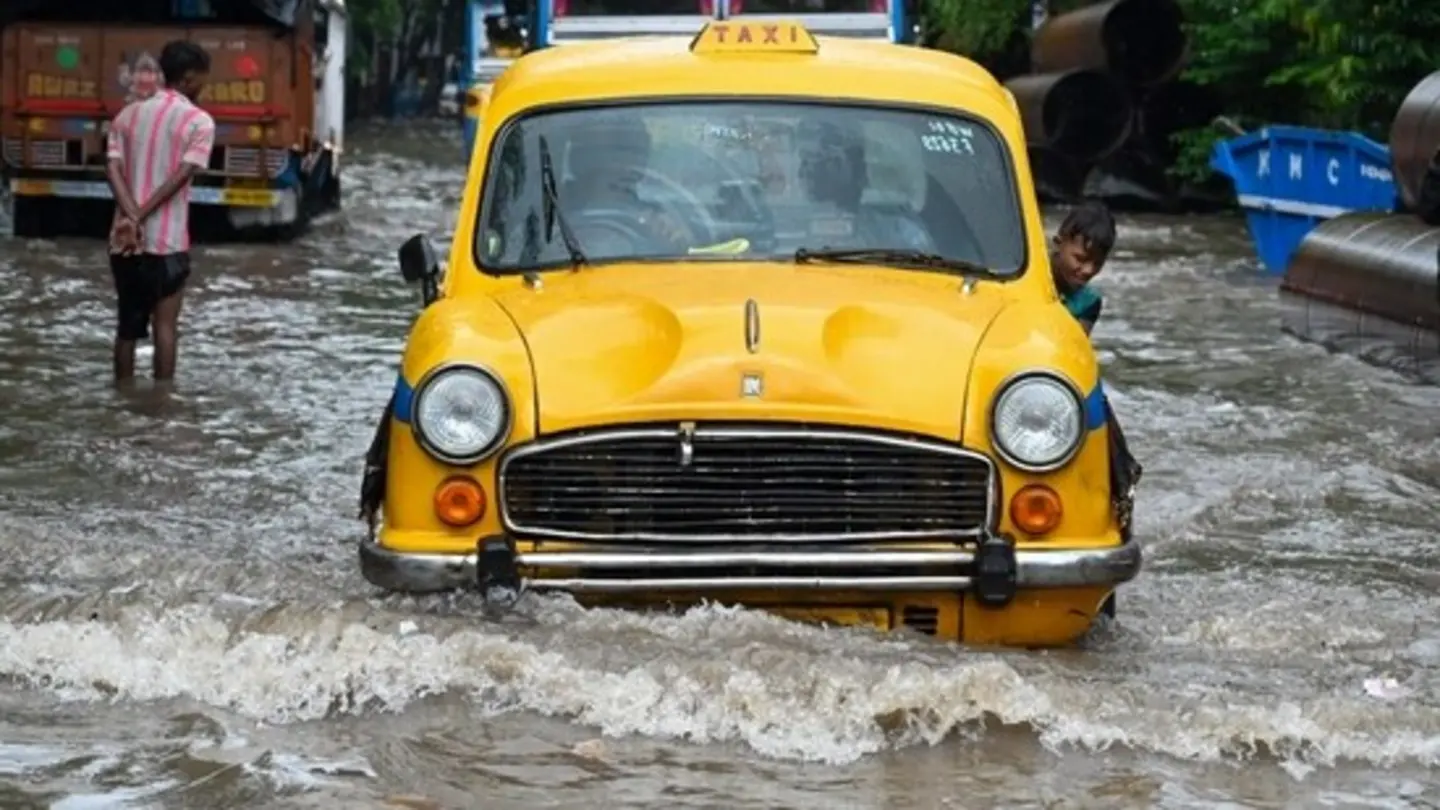 Kolkata Waterlogged After Heavy Rainfall Before Durga Puja Festivities