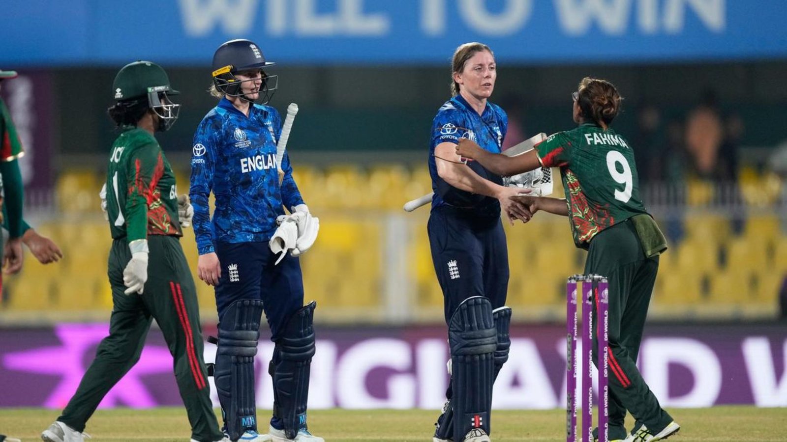 Knight shines as England survives scare against Bangladesh in World Cup