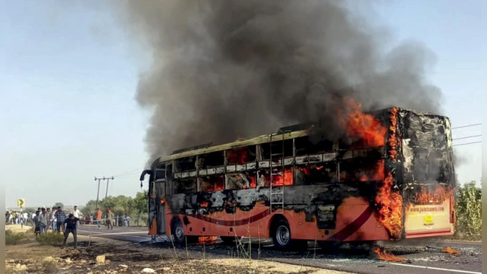Jodhpur Bus Fire: 20 Dead, 16 Injured Near Jaisalmer