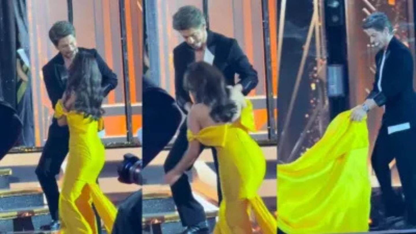 Shah Rukh Khan Saves Nitanshi Goel From Tripping on Filmfare Stage, Proves Chivalry Isn’t Dead | Watch Video