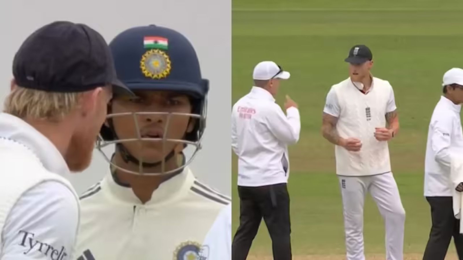 Jaiswal argues after runout, Gill involved, umpire intervenes: Cricket drama