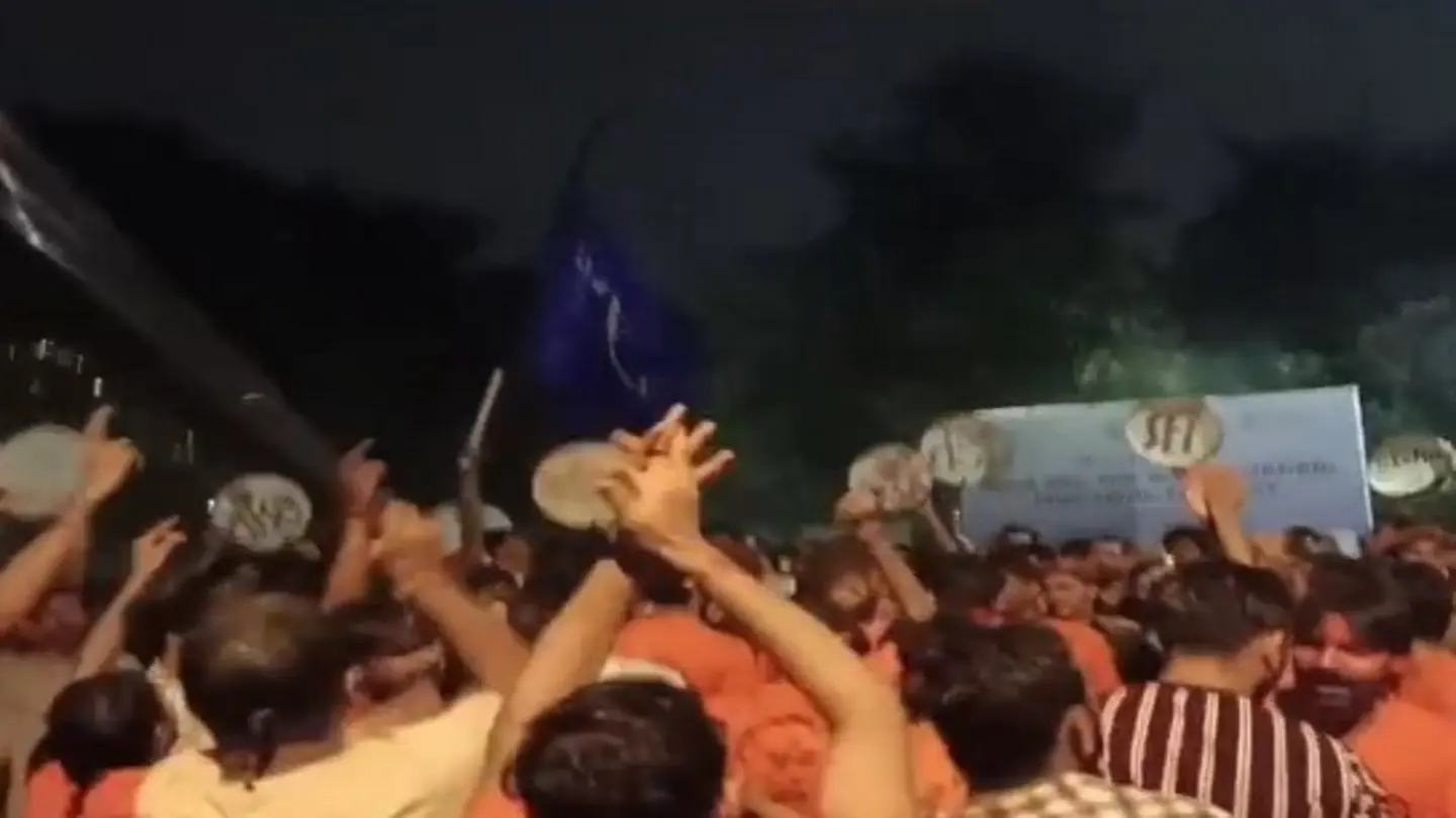 JNU: Clashes During Durga Immersion, Ravan Effigy With Khalid Posters Burnt