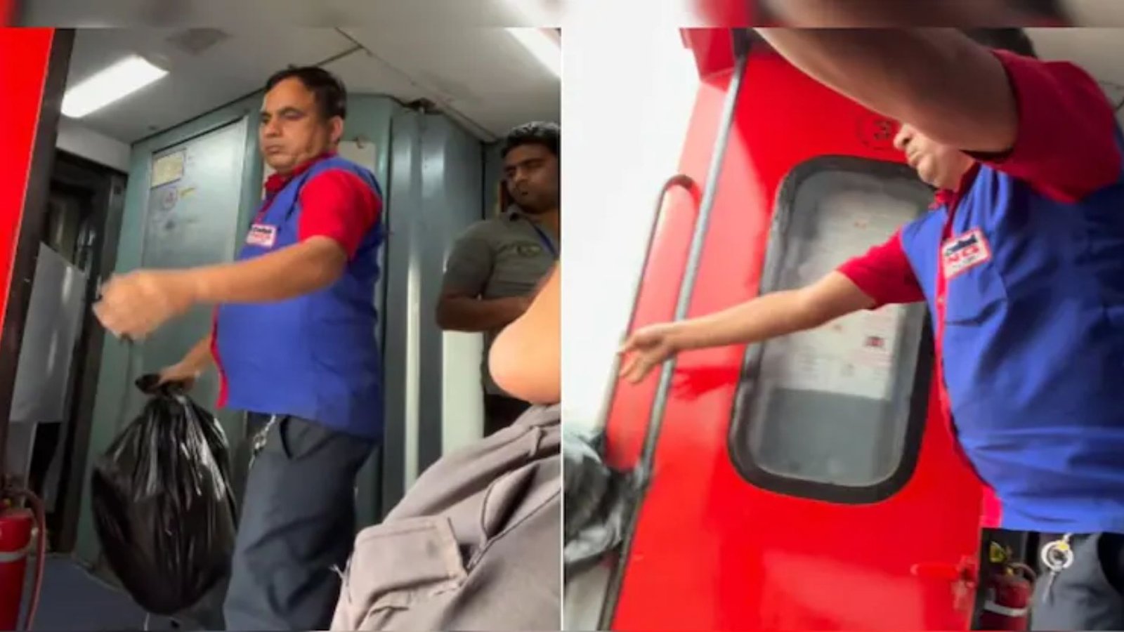Indian Railways Takes Action After Viral Video Shows Attendant Throwing Garbage From Moving Train