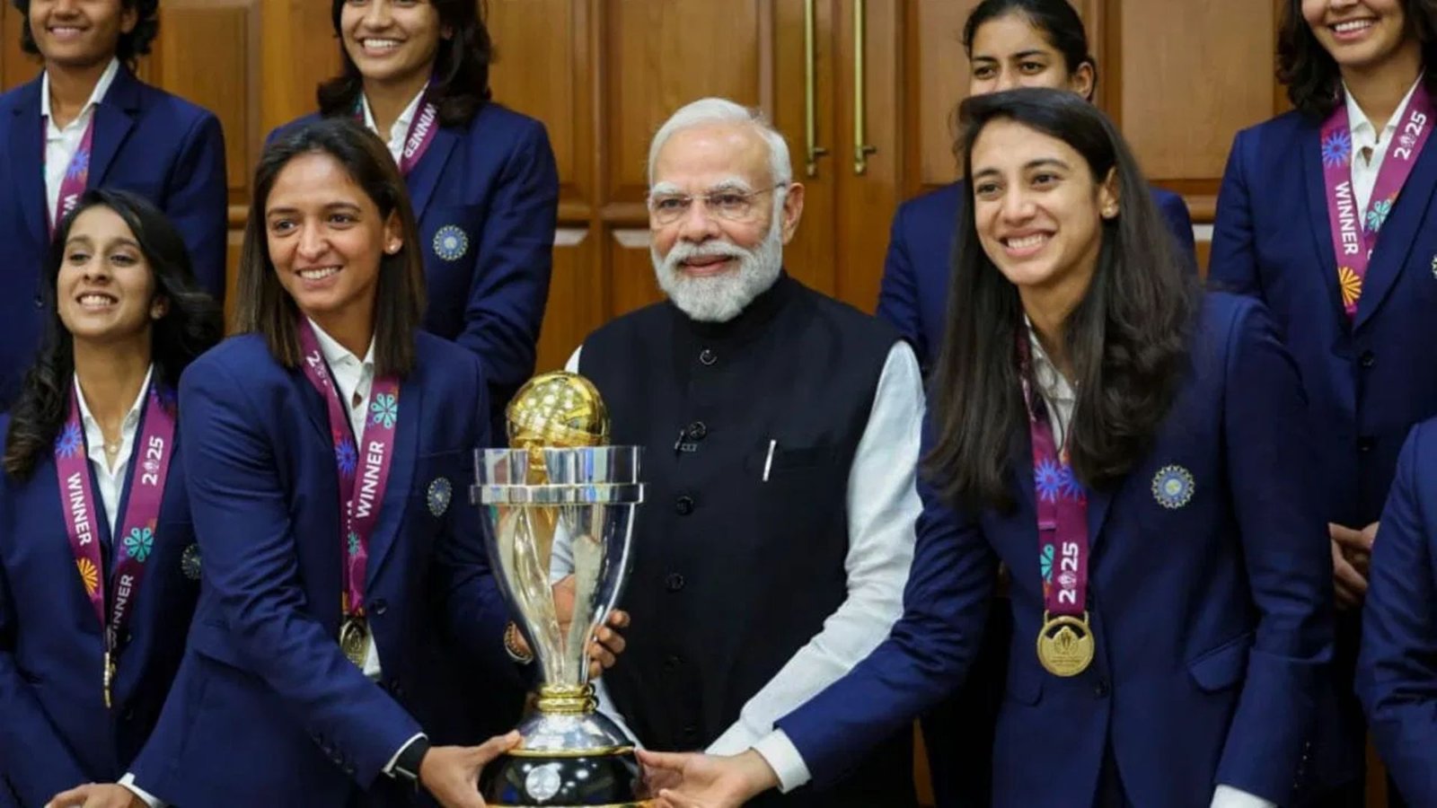 India Women’s Cricket Team Gift Signed Jersey to PM Modi