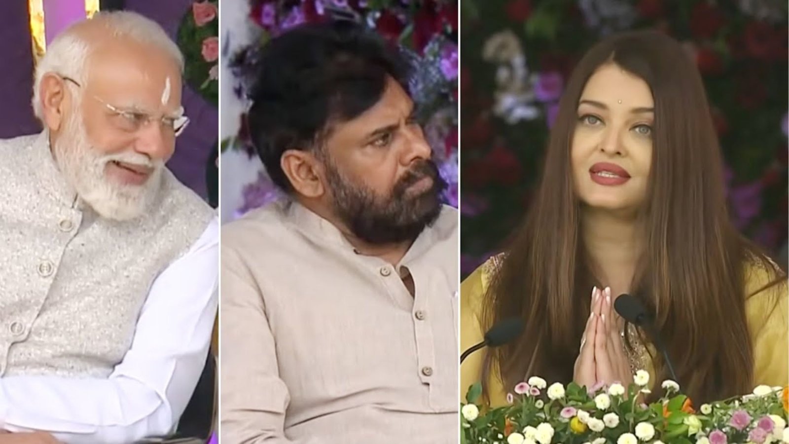 Aishwarya Rai Bachchan joins Modi, Tendulkar at Sathya Sai celebrations