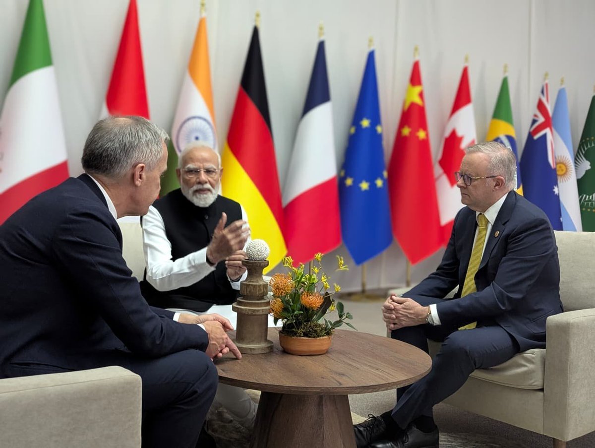 Modi announces Australia-Canada-India tech partnership after meeting Carney, Albanese