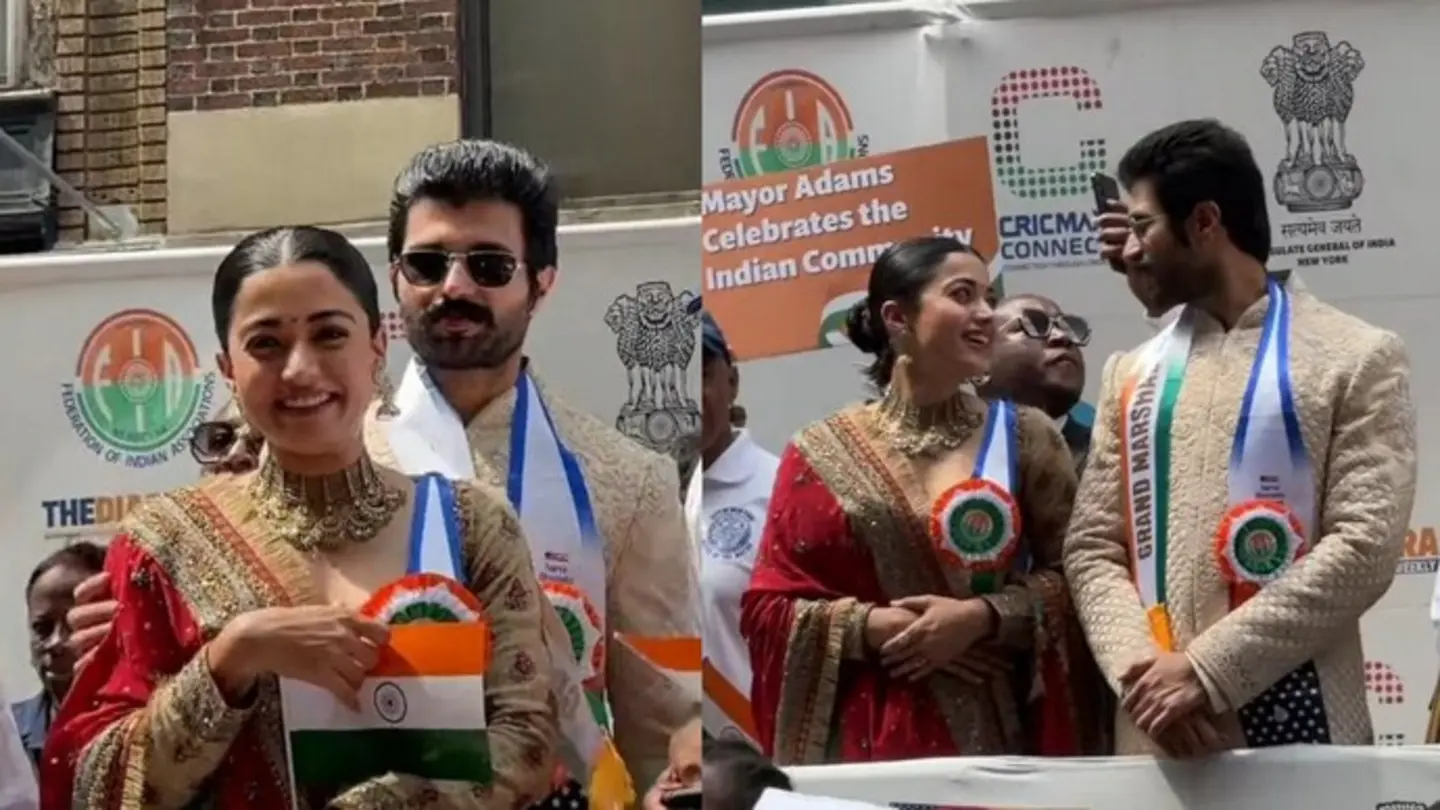 Vijay Deverakonda kisses Rashmika Mandanna’s hand at event: Romance blooms