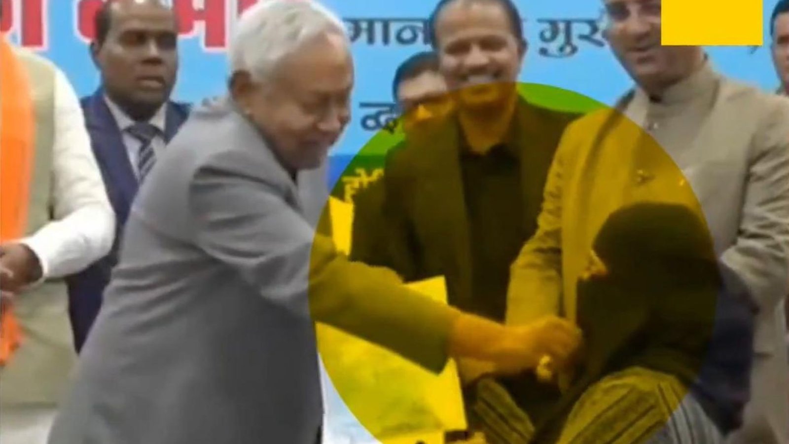 Nitish Kumar Faces Backlash After Video Shows Him Pulling Down Doctor’s Hijab at Patna Event