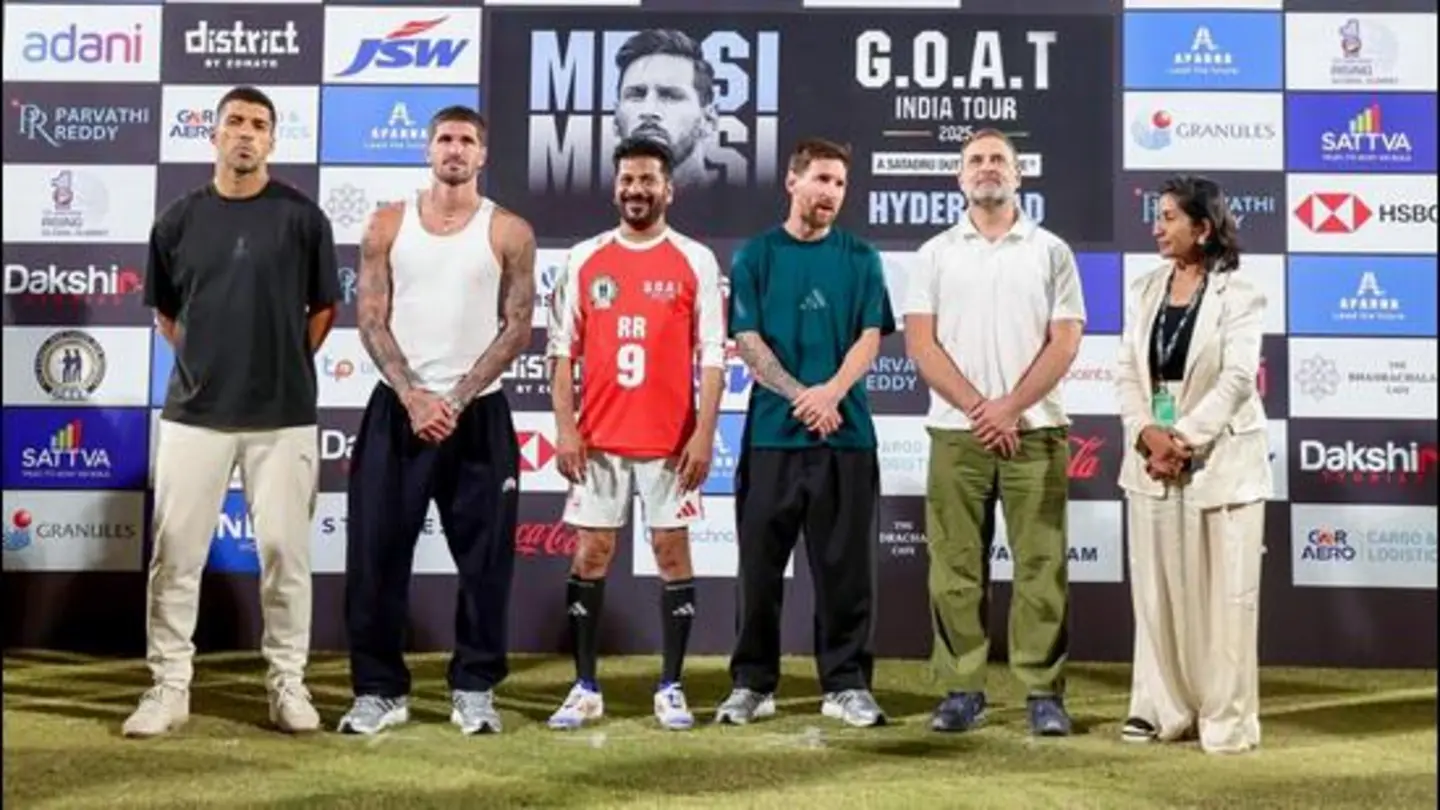 Hyderabad Cheers Messi, Revanth Reddy Scores in Friendly